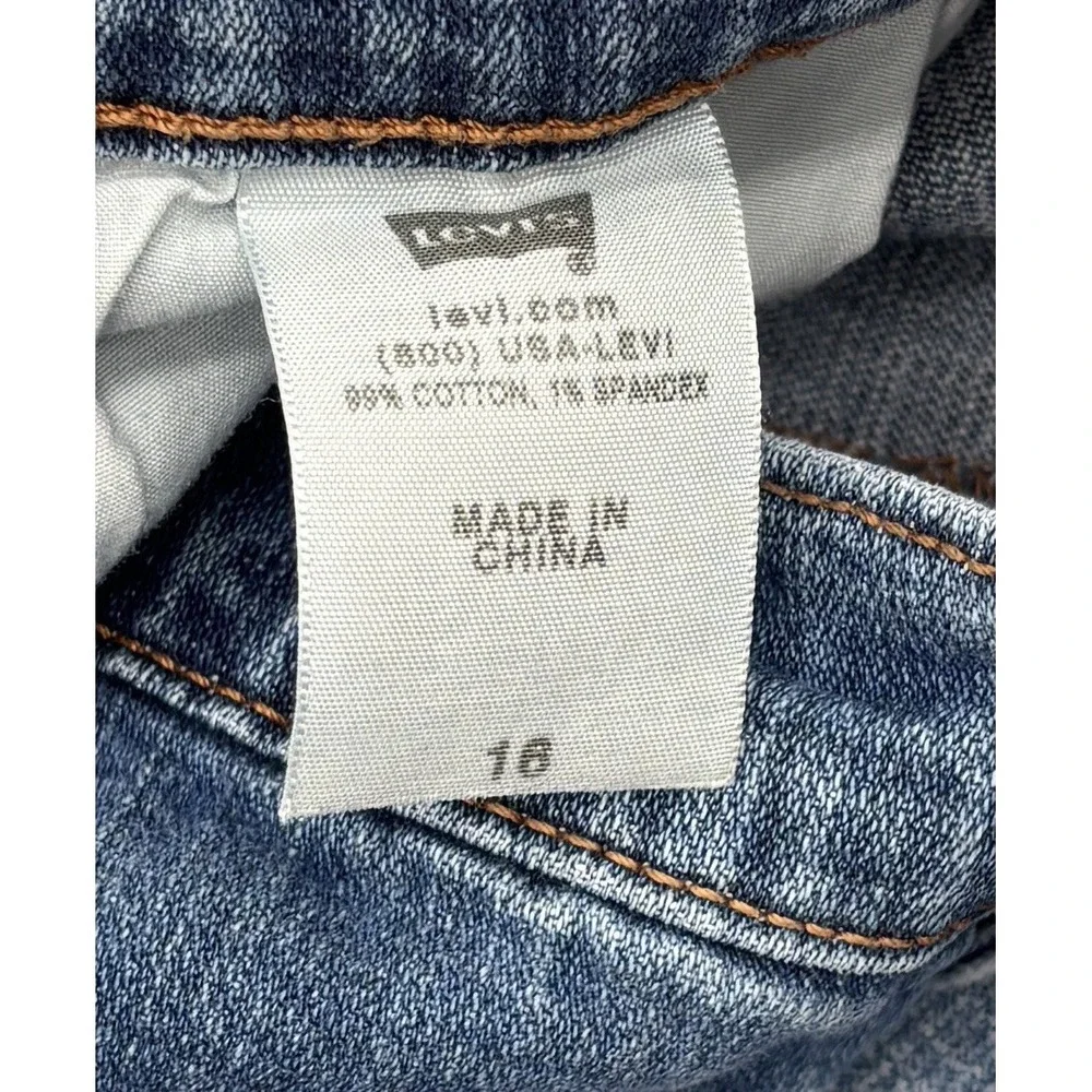 Levi's 515 Cuffed Bermuda Jean Shorts Women's Size 16 Blue Casual Stretch
